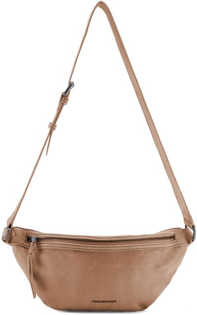 FREDsBRUDER Leren Schoudertas Gordeltas My Old Friend Waist Bag Caramel Bruine