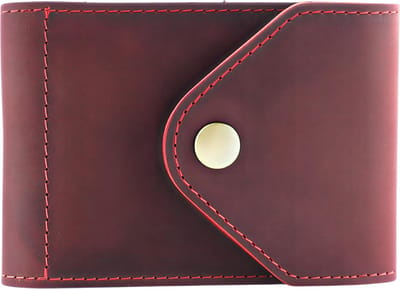 Kunstleren ID-Kaarthouder en Rijbewijs Cover – Rood – Slanke Portemonnee van Kunstleer in Crazy Horse Stijl – Vintage Oud Ontwerp – Modieuze Kaarthouder voor Dagelijks Gebruik