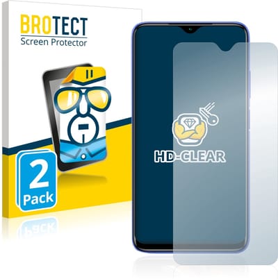 BROTECT - Screenprotector voor Xiaomi Redmi 9T - Folie Beschermfolie transparant 2 Stuks