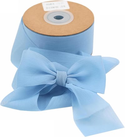 Chiffon Cadeaulint 3.8cm x 22.8m Lichtblauw voor Cadeauverpakking, Bruiloft Uitnodigingen en Bloemstukken