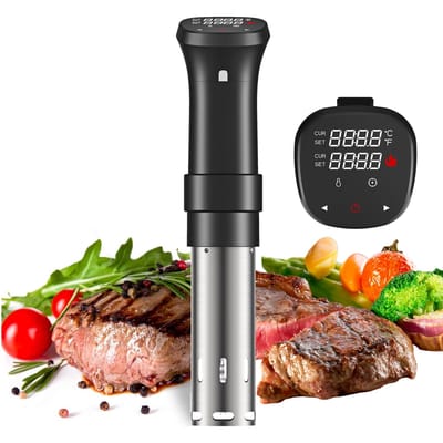 Cuiseur sous vide 1100 W, appareil de cuisson étanche et silencieux avec contrôle précis de la température et du temps AU Plug noir
