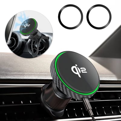Xssive Telefoonhouder Auto Ventilatie - Geschikt voor MagSafe Autohouder Oplader Draadloos - 15W Qi2 - Telefoonhouders Auto Magnetisch - Driepuntsteun - GSM Houder Auto Magneet voor Ventilatierooster - 360 Graden Draaibaar