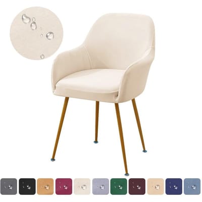 1/2 stuks Waterafstotende Fauteuilhoezen Effen Kleur Elastische Eetstoelhoezen Verwijderbare Stoelhoezen voor el wedding 1pc