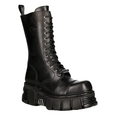 New Rock unisex metalen zwarte techno bikerlaarzen - M-MILI211C-C1