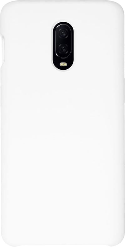 BMAX Siliconen hard case hoesje geschikt voor OnePlus 6T / Hard Cover / Beschermhoesje / Telefoonhoesje / Hard case / Telefoonbescherming - Wit