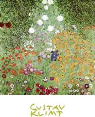 Mini kunstposter - Gustav Klimt - Bloementuin - 24x30 cm