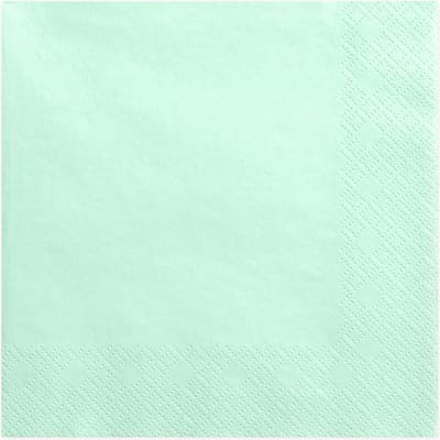 Partydeco tafel servetten van papier - 40x - mintgroen - 33 x 33 cm - Wegwerp servetten voor diner/lunch