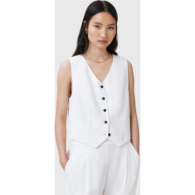 AllSaints Aleida Tri Waistcoat White Taglia: 12 | Gilet Outlet | Donna | Bianco
