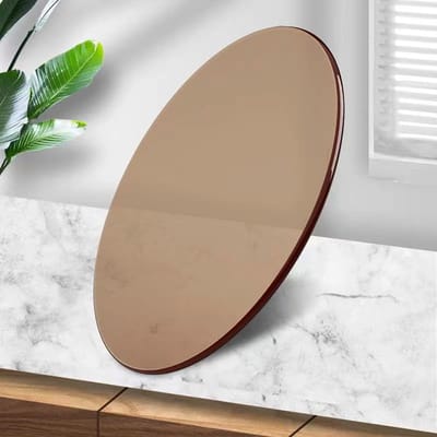 Glazen Tafelblad - Rond Glasplaat - Tafel Vervangen - Hoge Temperatuur Bestendig - 55 cm Diameter - Blauw
