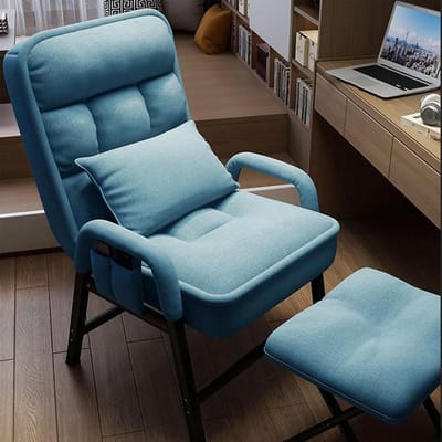 Verstelbare Loungestoel - Comfortabele Fauteuil - Ontspannen Thuis - Met Voetenbank en Zijzakken - Max 136 kg - Grijs