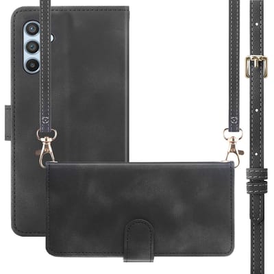 imoshion Hoesje - Geschikt voor Samsung Galaxy A54 (5G) - Bookcase met koord - Zwart
