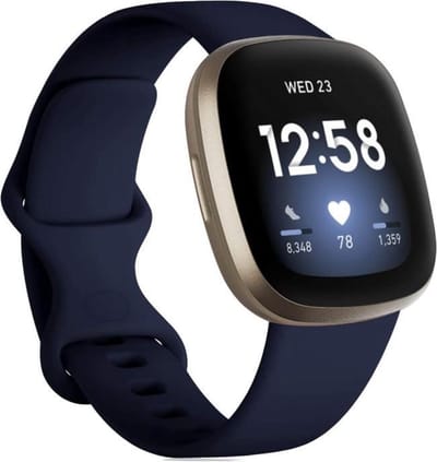 By Qubix - Compatible Fitbit bandje - geschikt voor Fitbit Versa 3 & 4 / Sense 1 & 2 Sportbandje - Midnight Blue - Maat: S/M Smartwatchbandje bandje Armband Polsband Strap Band Watchband