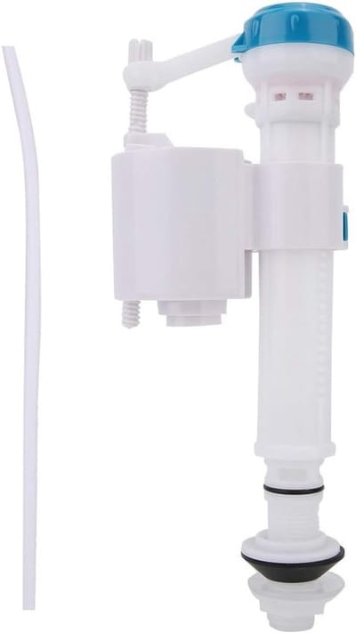 Inlaatventiel voor Toilet, Dubbele Wastafel, ABS Vulventiel met Drukknop, Geschikt voor G1/2 Aansluiting, Badkameraccessoire