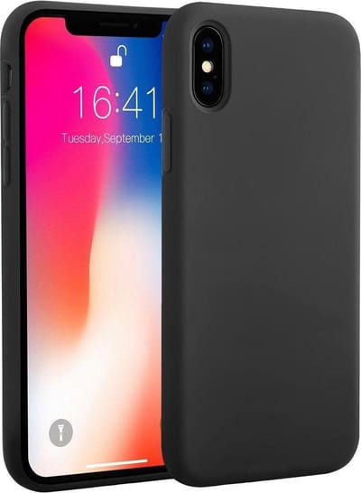 Hoesje Geschikt voor iPhone X Hoesje Siliconen Case Hoes - Hoes Geschikt voor iPhone X Hoes Cover Case - Zwart