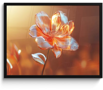 Poster in lijst - Fotolijst 70x50 cm - Posters - Glazen - Bloem - Zonlicht - Posterlijst zwart - Decoratie - Wanddecoratie woonkamer - Muurdecoratie slaapkamer