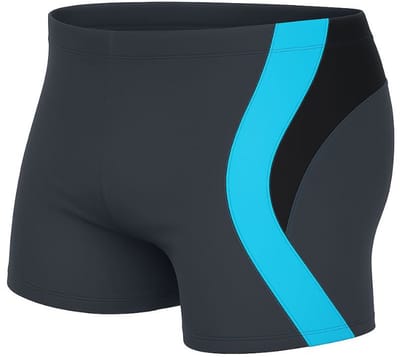 Zwemboxer Olaf Grijs/Blauw - Maat XXL - Zwemboxer Heren Lichtblauw - Swimwearclub