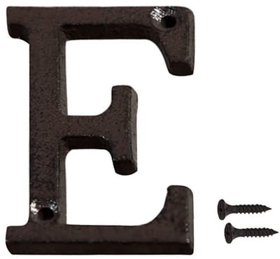 Dailygoods- Huisnummer Gietijzer 7.5cm - Zwart Huisnummer - Duurzaam Staal - Eenvoudig te Installeren - Geschikt voor Thuis/Café - Premium Kwaliteit - Adresnummer