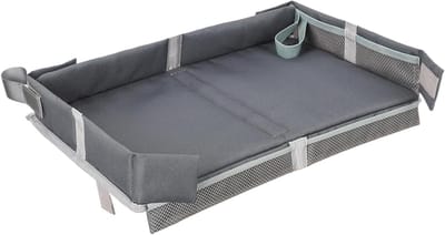 Vliegtuigtafel Beschermhoes - Reistafel Kinderen - Reizen met Kinderen - Vast en Stabiel - 39 x 27 cm - Grijs