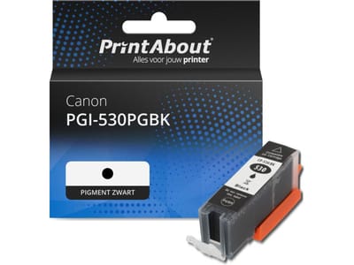 PrintAbout huismerk Inktcartridge PGI-530PGBK Pigment zwart Geschikt voor Canon