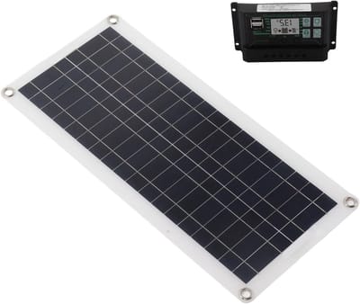 Zonnepaneel Kit - Draagbare Energie - Accu Opladen - Complete Set - 30W - Zwart