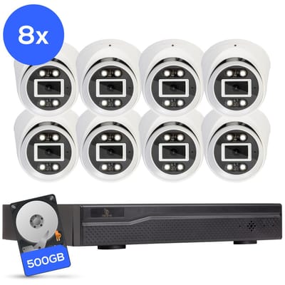 Teceye Compleet Camera Beveiliging Set met 8x POE Camera - Beveiligingscamera - Beveiligingscamera binnen - Beveiligingscamera buiten - CCTV Camera systeem - Beveiligingscamera set - Bewakingscamera set