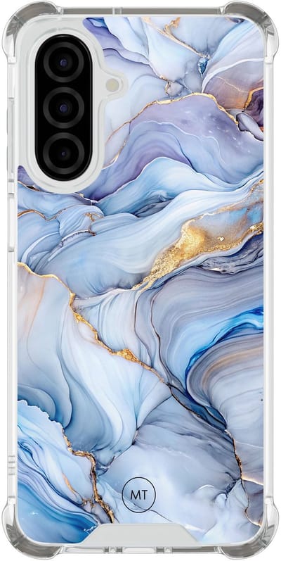 Hoesje (shockproof) geschikt voor Samsung Galaxy A26 - Lavender dream - Extra sterke case - TPU/polycarbonaat - Marmer - Paars, Transparant