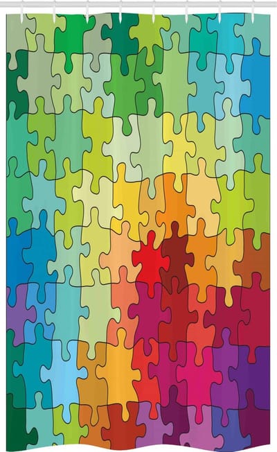 ABAKUHAUS Abstrakt Douchogordijn – 120x180 cm – Meerkleurig