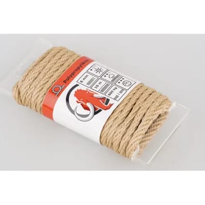 Mamutech Hoogwaardig Touw Paraloc - Gedraaid Polypropyleen - Uv-bestendig - 6mm X 10m - Beige