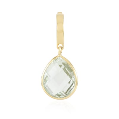 Cavill - Hanger met 2,25 karaat groene amethist - Peervormig schaakbord geslepen - 925 sterling zilver verguld - Elegante Braziliaanse edelsteen