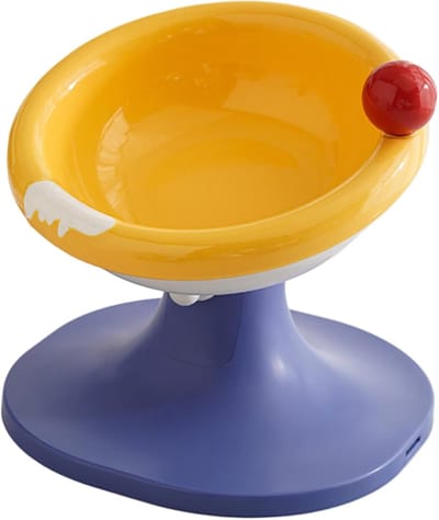 Voederdispenser Katten - Verhoogde Voerbak - Ergonomisch Voeden - Verstelbare Hoogte - 130 mm Diameter - Wit
