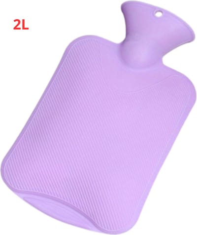 Livano Warmtekruik - Warmwaterzak Met Hoes - Warmwaterkruik - Warmtekussen - Knuffel Kruik - Bag - Paars - 2 Liter
