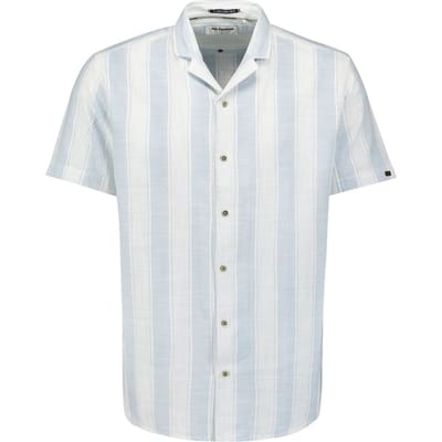 No Excess Shirt Short Sleeve Revers Collar Vertical Zig Zag Stripes Sk Size: XXL | Casual Shirts Outlet | Heren | Blauw