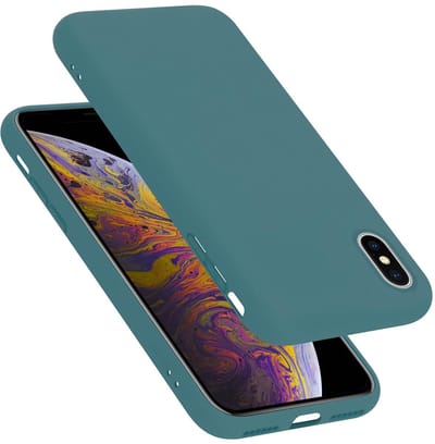 Cadorabo Hoesje geschikt voor Apple iPhone X / XS in LIQUID GROEN - Beschermhoes gemaakt van flexibel TPU silicone Case Cover