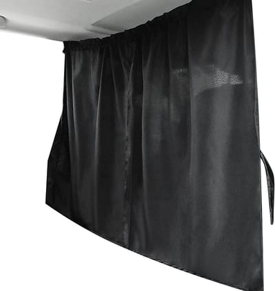 Famanu - Automatische zonwering 190 × 120 cm, verduisterend gordijn voor achterbank of camperraam – Zwart