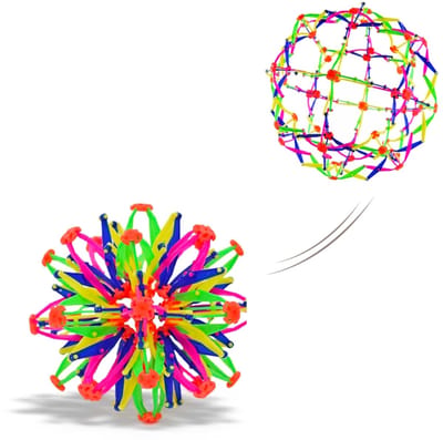 Fidget Regenboogbal Uitrekbaar – Magic Sphere Speelgoed Bal – 16,5 tot 28 cm
