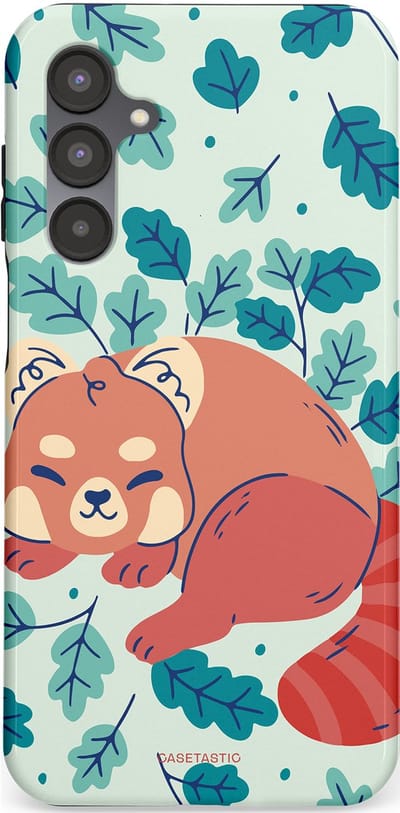 Casetastic Hoesje Geschikt voor Samsung A16 - Stijlvolle Beschermende Duo-layer Case - Rode panda avonturen