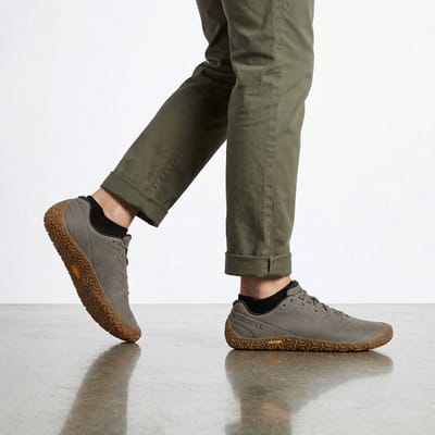Merrell Vapor Glove 6 LTR Leather - Heren Barfußschuhe Barefoot Schoenen Olive-Groen J067937 , Maat: EU 46.5 UK 11.5