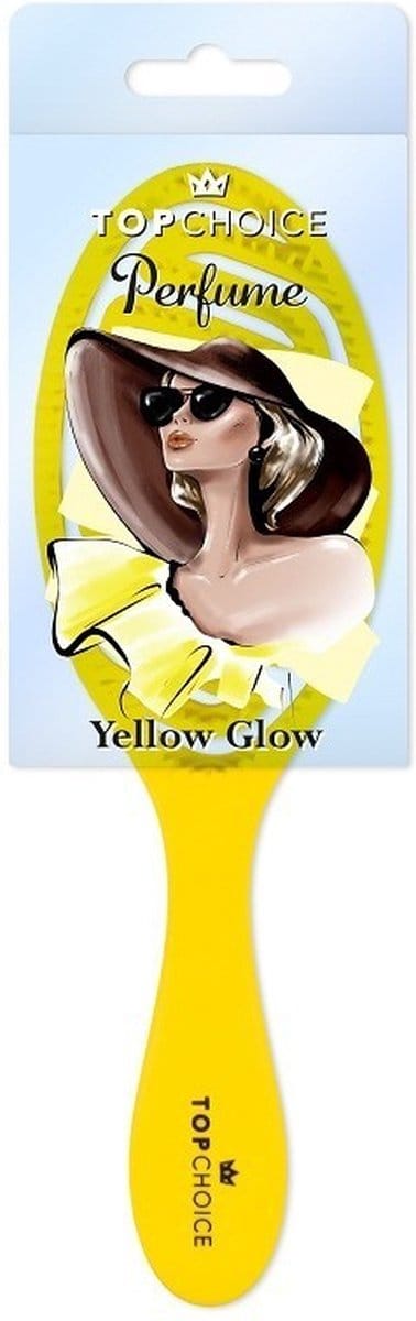 Top Choice Haarborstel Yellow Glow - Geparfumeerd Rond - Haarborstel Antiklit - Hair Brush
