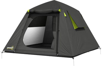 Kampeertent Koepel - Tent 2 persoons - Buiten kamperen - 3000mm waterdicht - 210x210x150 cm - Grijs Groen