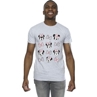 Disney Heren Minnie Mouse Multiple T-Shirt (Sportgrijs)