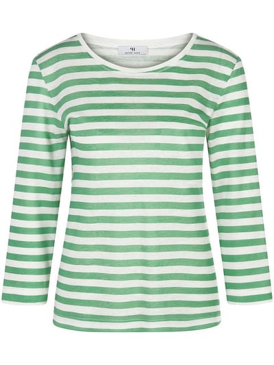 Shirt ronde hals Van Peter Hahn groen