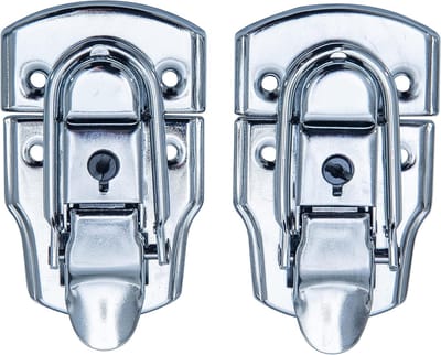 Spanningssluiting met slot | 2 stuks | 45 x 75 mm | zilver verzinkt | Verstelbare sluitingen voor diverse toepassingen