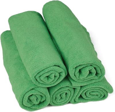 Set van 5 Microvezeldoeken - 41x41cm, 320gsm, 80% Polyester, 20% Polyamide - Groen