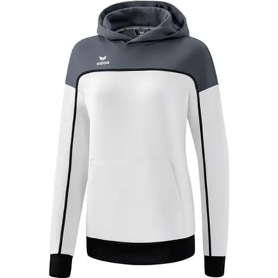 Erima Change Sweatshirt Met Capuchon Dames - Zwart / Slate Grey / Wit | Maat: 34