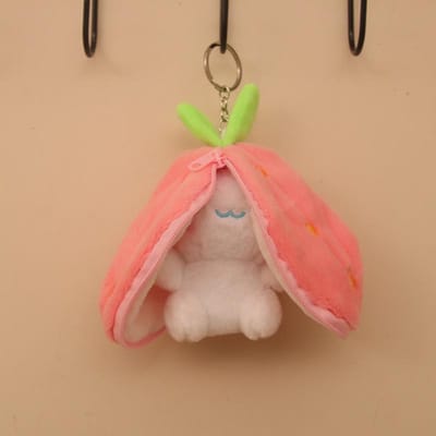 Fruit Veranderd in Yugui Hond Veranderd in Kapibara Schooltas Hanger Pluche Speelgoed Pop Sleutelhanger 4 in brown