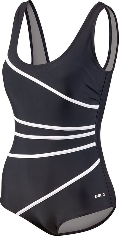 BECO badpak - D-cup - Powermesh - zwart - maat 38