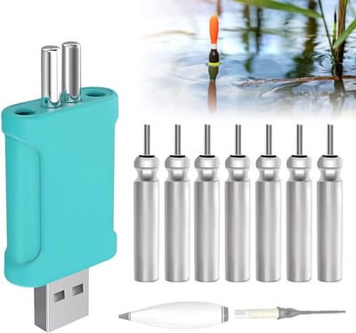 Thijox - LED Dobber Angelen Batterij CR 425 Oplaadbare Accu voor Verlichtingsdobbers, USB Oplaadbare CR425 Accu voor Vissen Accessoires, Milieuvriende