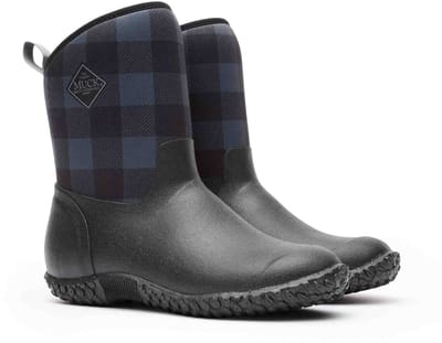 Muck Boot Muckster II Mid | Zwart/Grijs Ruit - Regenlaarzen - Maat 36 -