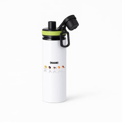 Hacebo® - Karate met eigen naam waterfles met draaidop groen - Sport - Karateka - Sport - water fles - 850ML