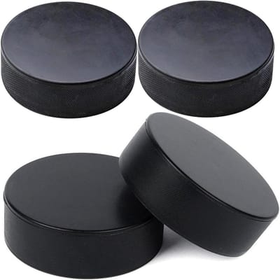Hockey Pucks - Oefen Pucks - Vaardigheden Trainen - Officiële Standaardmaat - 4 Stuks - Zwart